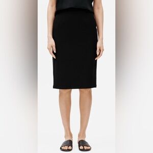 Black Pencil Skirt Slim Fit Knee Length Stretch women Small
